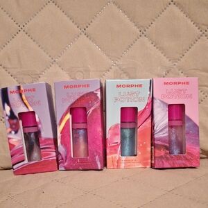 Morphe Lust Potion Gloss Collection - Pink, Blue, Silver And Purple.
